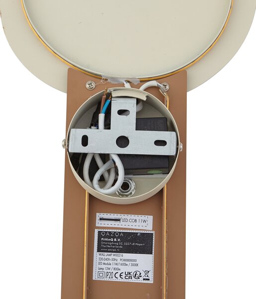 Lampă de perete pentru copii maro cu LED, cu 3 trepte de intensitate luminoasă - Gigi Girafa