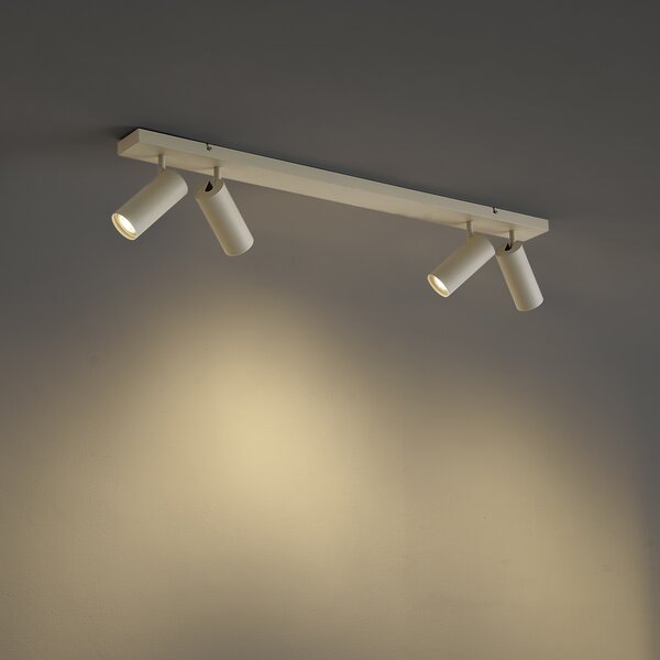 Spot modern de plafon bej cu 4 lumini reglabile - Renna