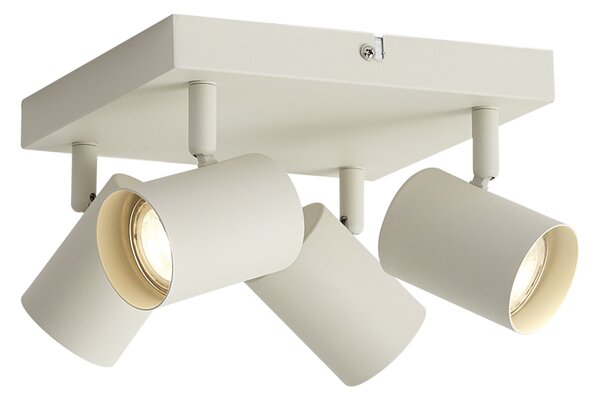 Spot modern de plafon bej cu 4 lumini reglabile - Jeana