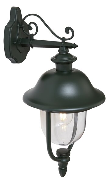 Lampă clasică de perete pentru exterior verde închis cu plastic IP44 - Genoa