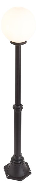 Lampă clasică de exterior neagră cu sticlă opal 140cm IP44 - Champs