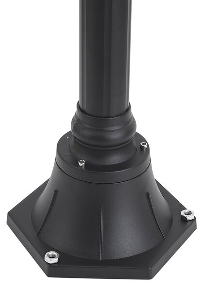 Lampă clasică de exterior neagră cu sticlă opal 210cm IP44 - Champs