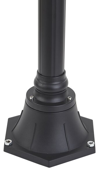 Lampă clasică de exterior neagră cu sticlă opal 140cm IP44 - Champs