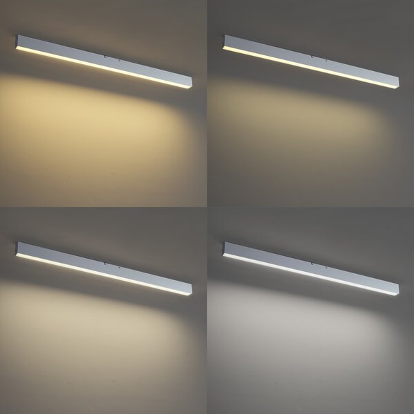 Plafonieră albă cu LED inclus, cu dimmer în 3 trepte 2700-4000K cu comutator DIP - Keane