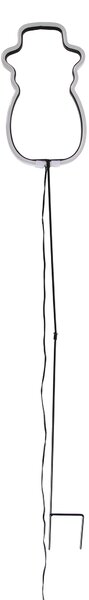 Spot de sol neon de Crăciun Om de zăpadă alb, inclusiv LED cu temporizator IP44 - Fura