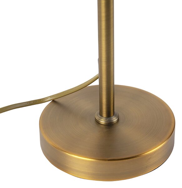 Lampă de masă bronz cu abajur de catifea verde 35cm - Parte
