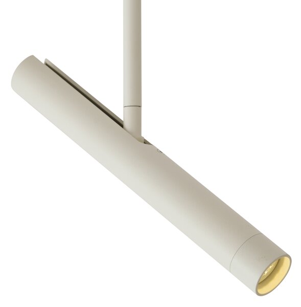 Sistem de iluminat pe șină modern alb cu 6 spoturi bej monofazate - Slimline Avery