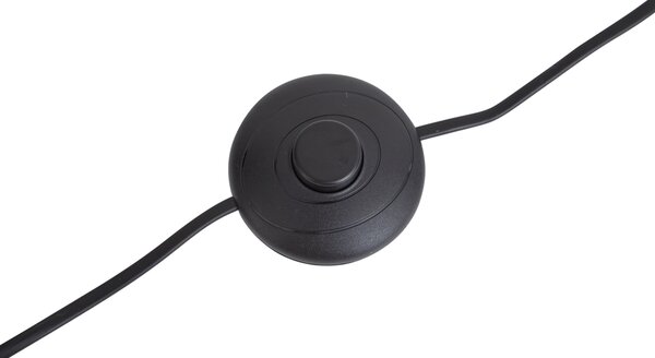 Lampă de podea industrială neagră cu lemn cu 2 lumini - Jakub