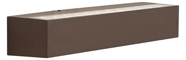 Lampă industrială de exterior de perete maro rugină 38cm incl. LED IP65 - Hannah