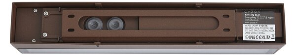 Lampă industrială de exterior de perete maro rugină 38cm incl. LED IP65 - Hannah