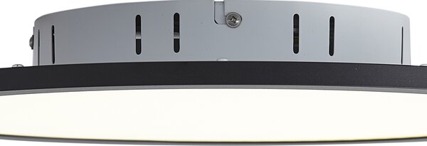 Panou LED inteligent negru 40cm incl. LED Dim to Warm cu telecomandă - Knob