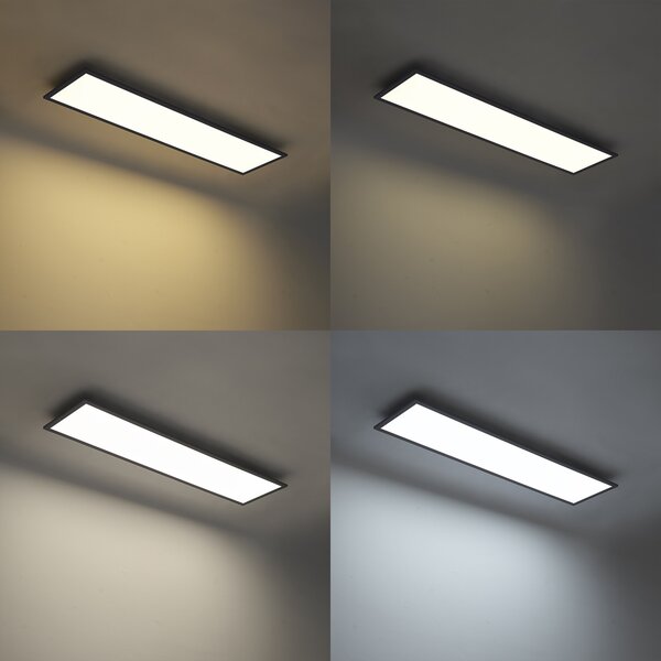 Panou LED negru dreptunghiular cu LED inclus, cu dimmer în 3 trepte - Reeves