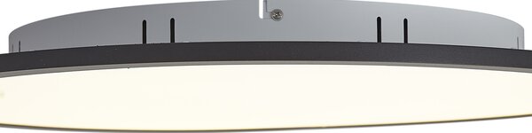 Panou LED inteligent negru 60cm incl. LED Dim to Warm cu telecomandă - Knob