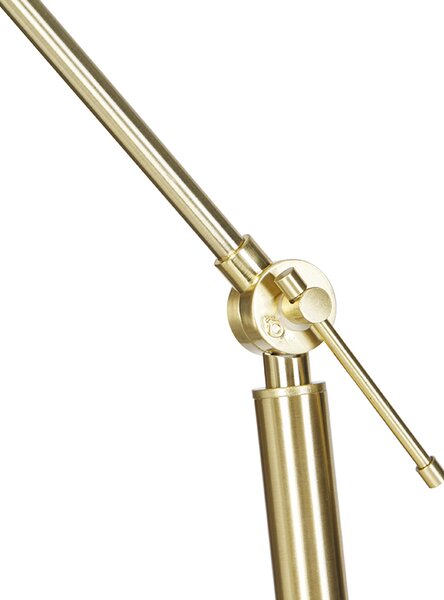 Lampă de podea aurie reglabilă cu abajur portocaliu și interior auriu 50cm - Editor