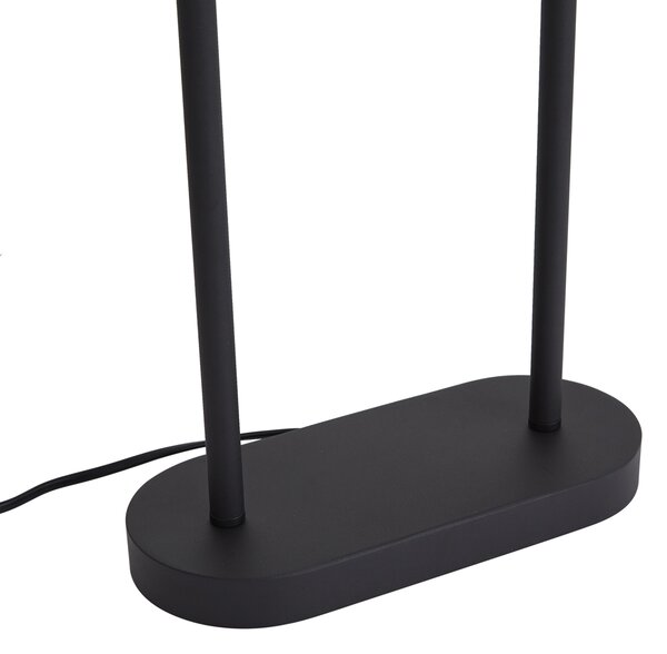Lampă de masă neagră cu abajur oval negru 35cm - Thijmen