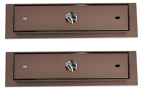 Set de 2 Aplice Moderne Bronz Închis Reglabile cu USB-C incl. LED - Modric