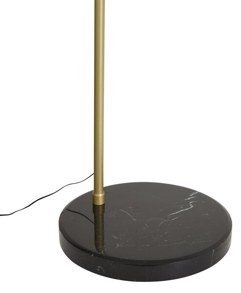 Lampă de podea arcuită de design aurie, cu LED și dimmer în 3 trepte - Anello