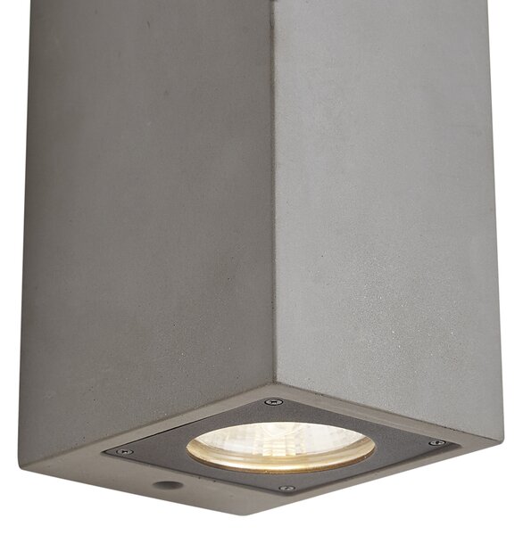 Lampă modernă de perete pentru exterior gri cu 2 lumini IP44 - Pompei