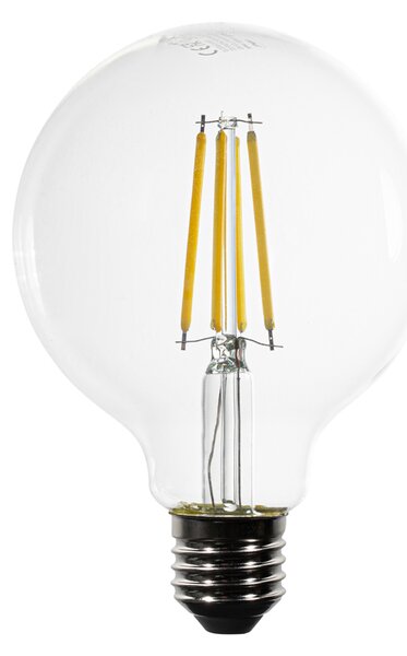 Set de 5 Becuri LED E27 cu Filament Clar G95 3.8W 806 lm 3000K