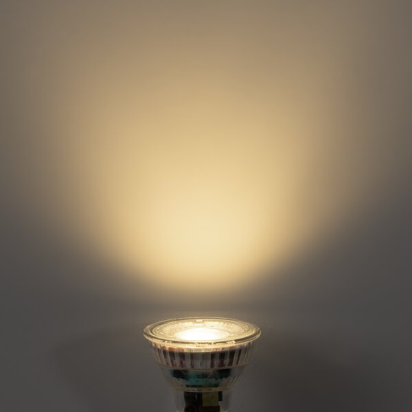 Set de 5 becuri LED GU10 50mm reglabile, clare, 2,5W, 450 lm, 3000K