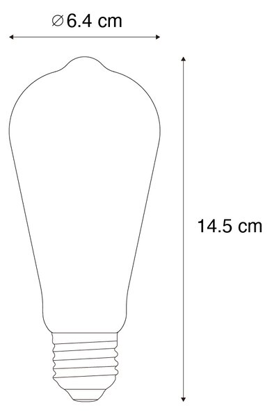 Set de 5 becuri LED E27 ST64 Clare 3.8W 806 lm 3000K
