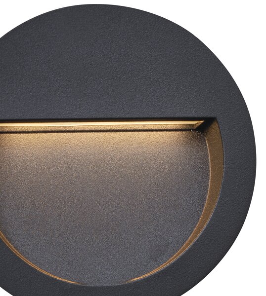 Set de 6 Aplice Moderne Incastrabile Negre cu LED IP65 - Gem