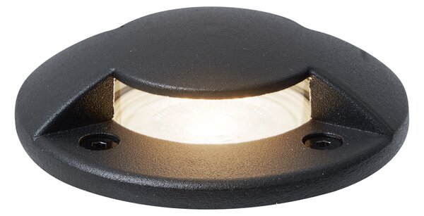 Set de 6 spoturi moderne de sol negre GU10 50mm Efect de lumină dublă IP65 - Cellar
