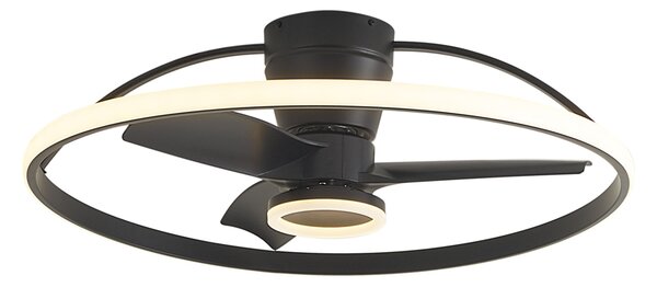 Ventilator de tavan negru incl. LED cu telecomandă - Steer