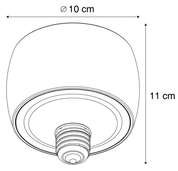 Bec decorativ LED E27 negru 6W 370 lm 3000K