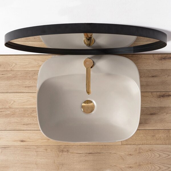 Lavoar Rea Luiza, 50 x 43 cm, gri mat, REA-U5601