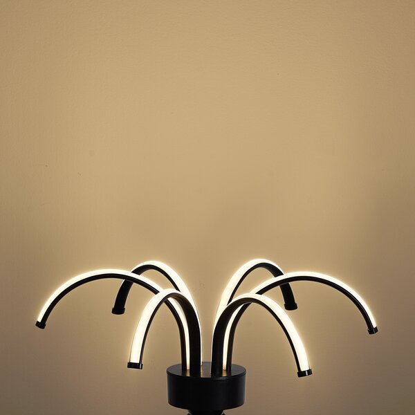 Lampă decorativă LED E27 neagră 6W 450 lm 3000K