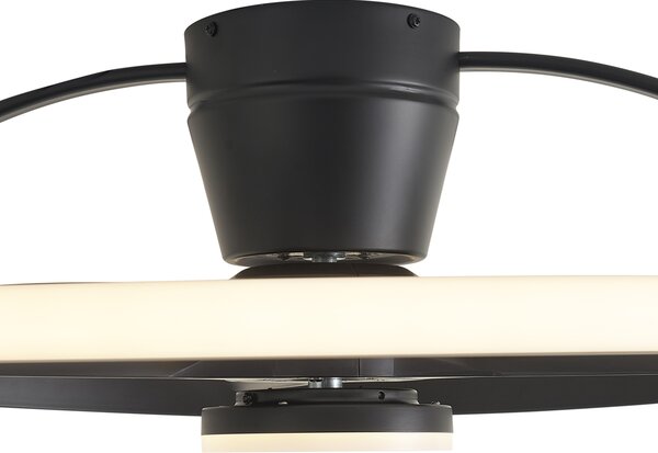 Ventilator de tavan negru incl. LED cu telecomandă - Steer