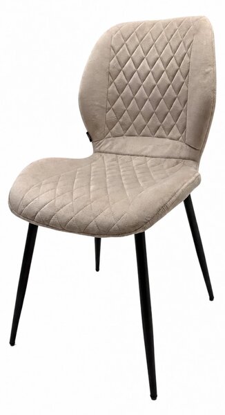 LICHIDARE - Scaun Goteborg, DENVER, catifea gri-bej, picioare metalice negre, 48x58x86 cm