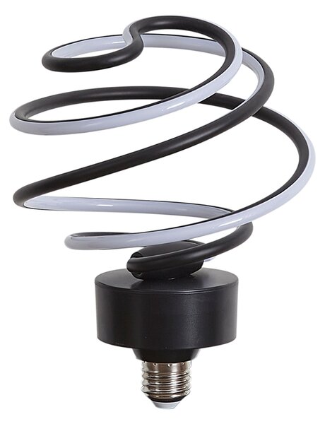 Bec decorativ LED E27 negru spiralat 6W 370 lm 3000K