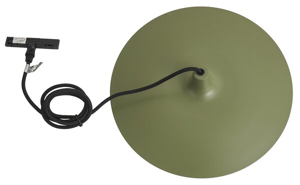 Lampă suspendată retro verde pentru sistem de șină monofazat - Slimline Panzi
