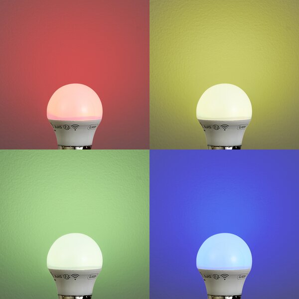 Set de 5 becuri LED inteligente E27, reglabile, P45 Opal 4,9W 470 lm 2200-4000K