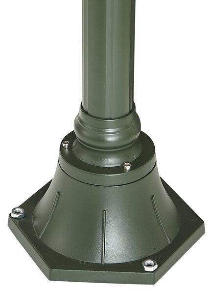 Felinar clasic de exterior verde închis 235cm 2 lumini IP44 - Berta
