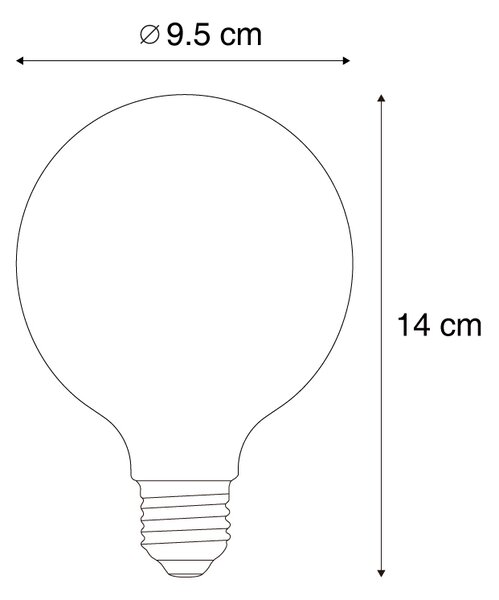 Bec inteligent E27 LED reglabil G95 auriu 7W 806 lm 1800-6500K