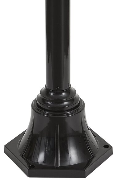 Lampă modernă de exterior neagră cu cupru 235cm 3 lumini IP44 - Kansas