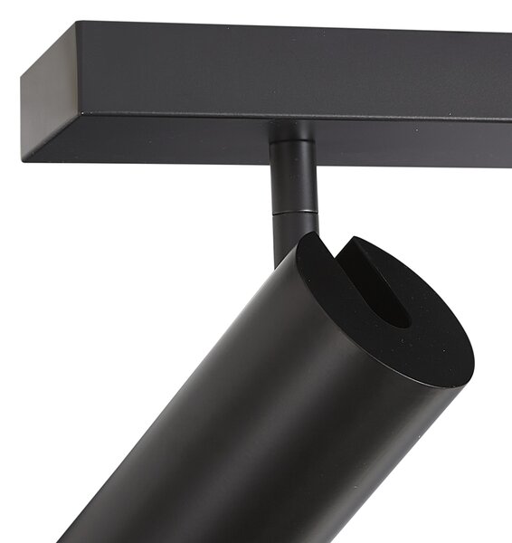 Plafonieră modernă neagră 102cm 6 lumini reglabilă - Renna