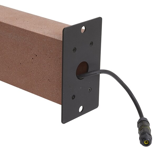 Lampa modernă de exterior tip stâlp teracotă 65 cm IP44 - Pompei