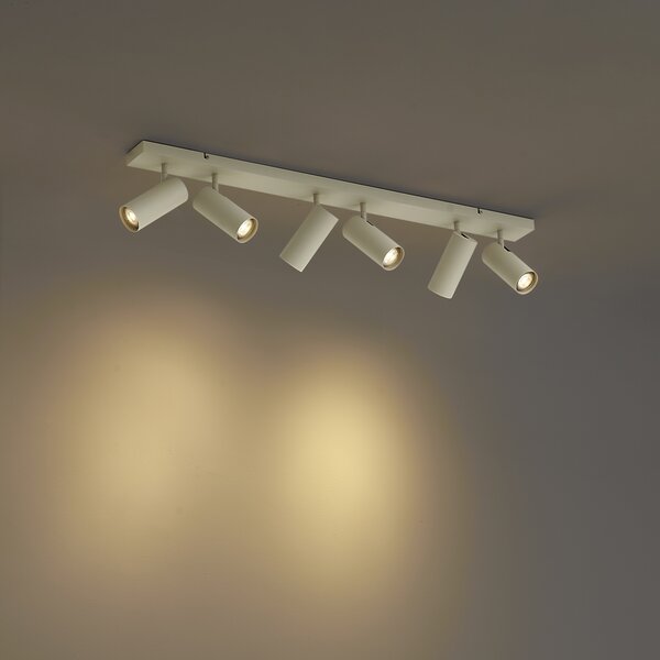 Plafonieră modernă bej 100cm 6 lumini reglabilă - Renna