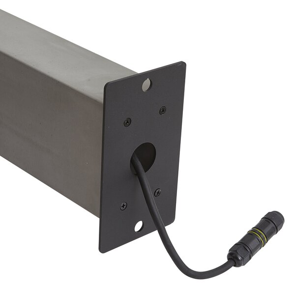 Stâlp modern de exterior gri 65cm IP44 - Pompei