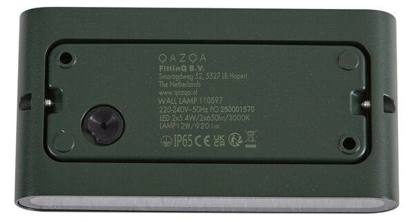 Lampă modernă de perete pentru exterior verde închis 17,5 cm, inclusiv LED IP65 - Batt