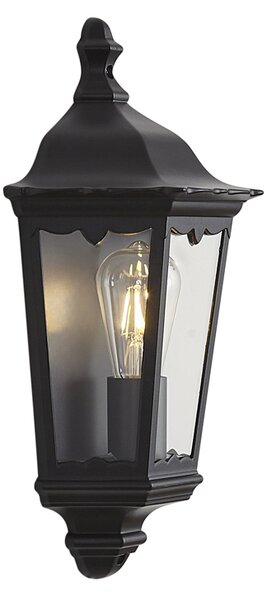 Felinar clasic de perete pentru exterior negru IP44 - Havana Half
