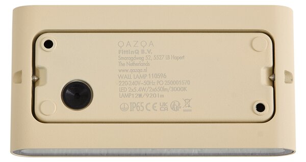 Lampă modernă de perete pentru exterior bej 17,5 cm incl. LED IP65 - Batt