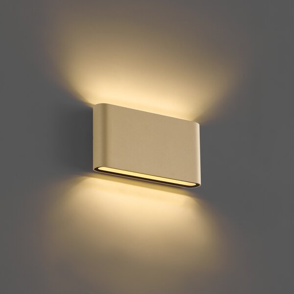 Lampă modernă de perete pentru exterior bej 17,5 cm incl. LED IP65 - Batt