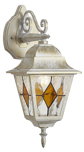 Felinar de perete de exterior vintage bej cu auriu antic IP44 - Antigua Down