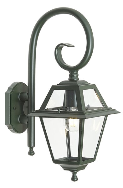 Felinar clasic de perete pentru exterior verde închis IP44 - Berta