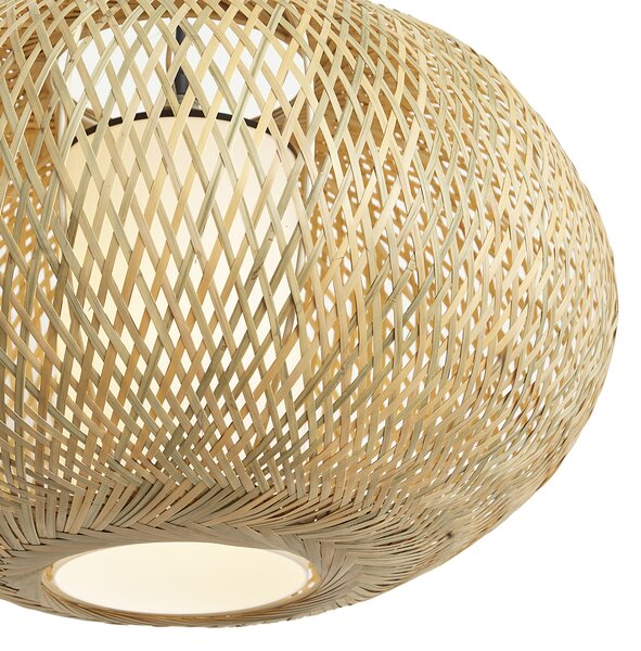 Lampa suspendată Japandi din bambus 50cm IP44 - Moana